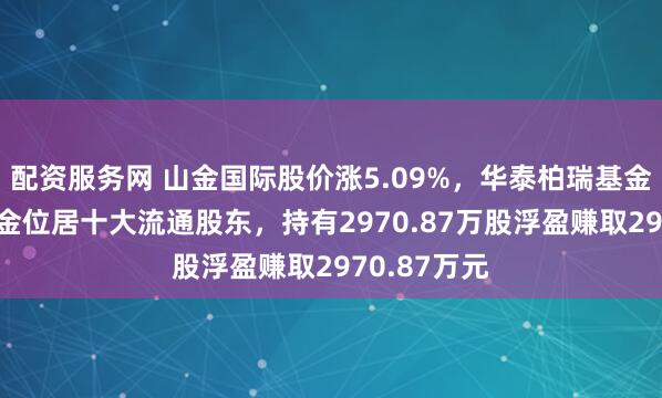 配资服务网 山金国际股价涨5.09%，华泰柏瑞基金旗下1只基金位居十大流通股东，持有2970.87万股浮盈赚取2970.87万元